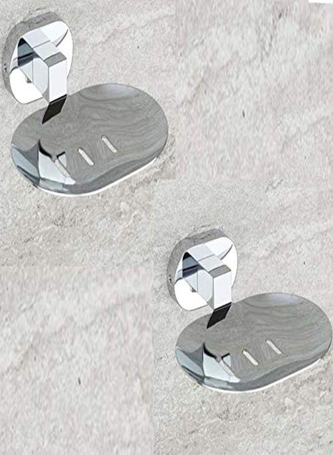 iSTAR Stainless Steel 304 Single Soap Holder/Soap Dish/Bathroom Soap Stand/Bathroom Accessories (Pack of 2 Silver) - Image 2